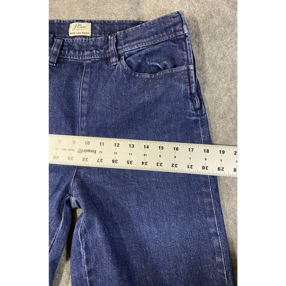 J Crew Pants Womens Size 28 Blue Wide Leg Crop Side Zipper - Picture 3 of 13